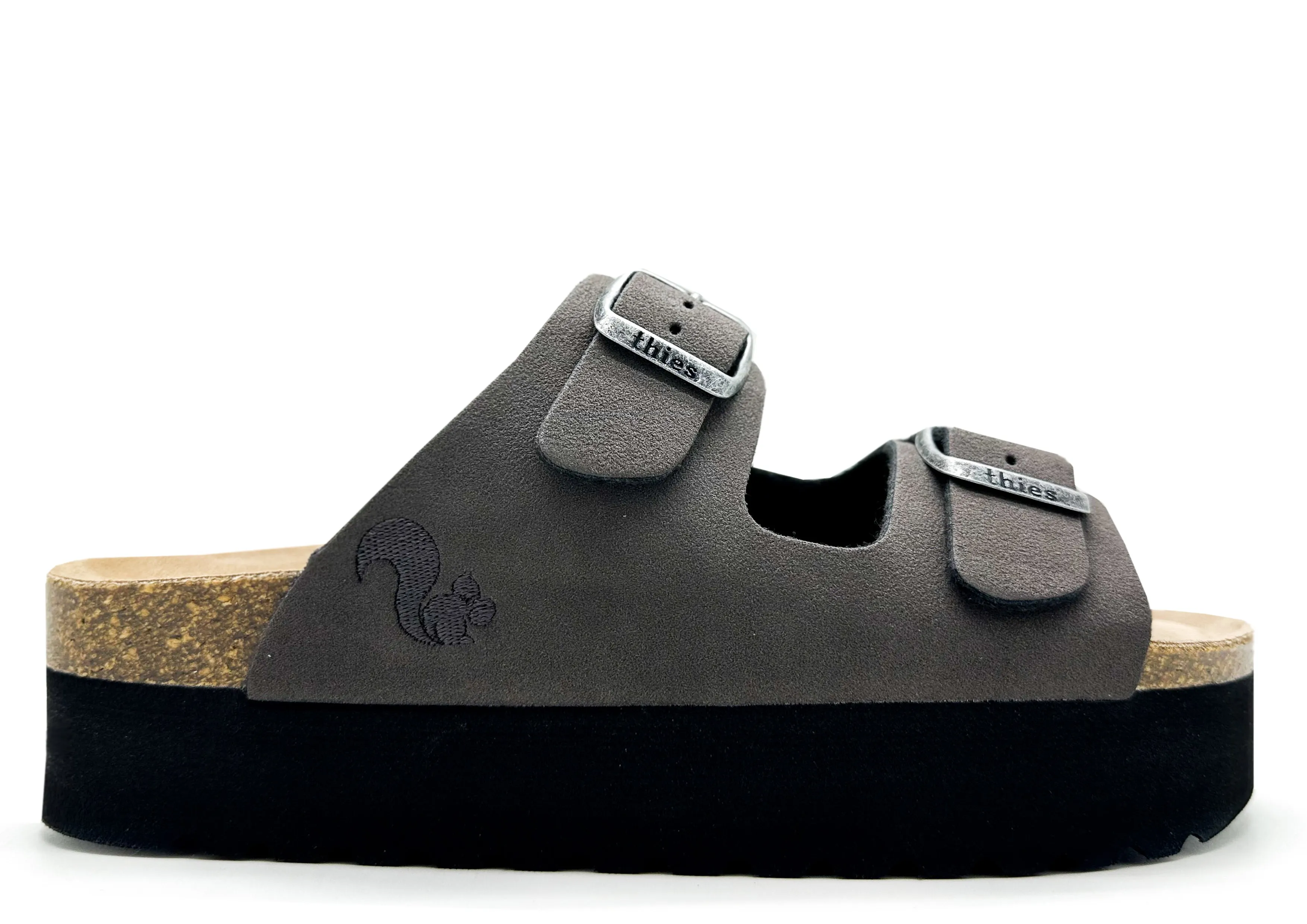thies 1856 ® Eco Bio Plateau Sandal vegan charcoal (W/X)