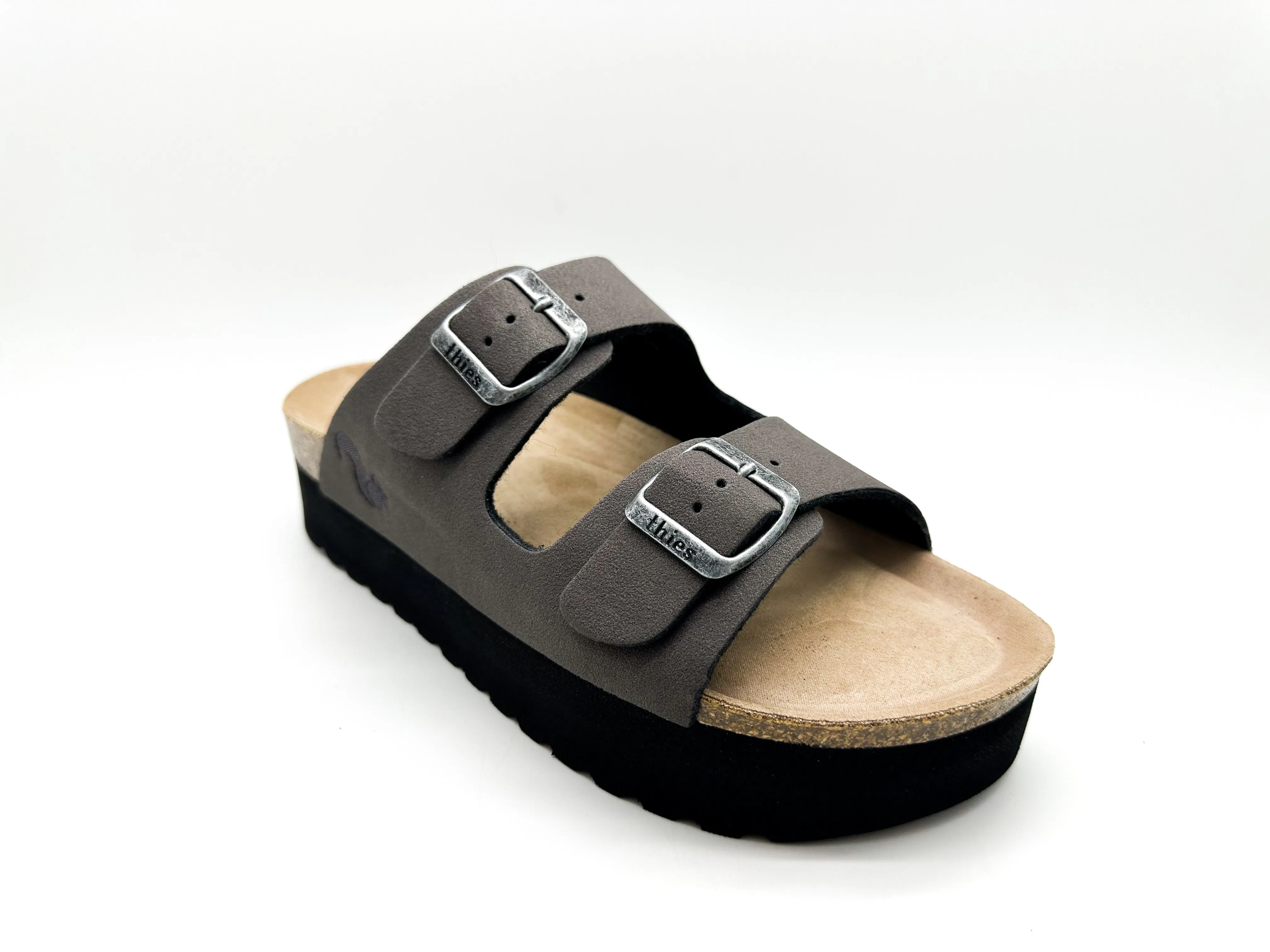 thies 1856 ® Eco Bio Plateau Sandal vegan charcoal (W/X)