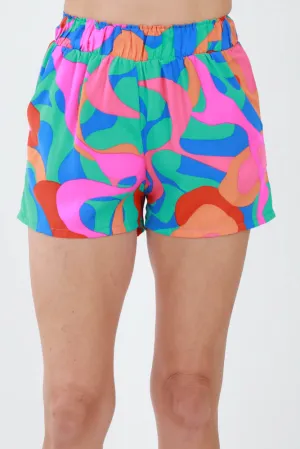 Tulum Dreaming Colorblock Shorts -Mint