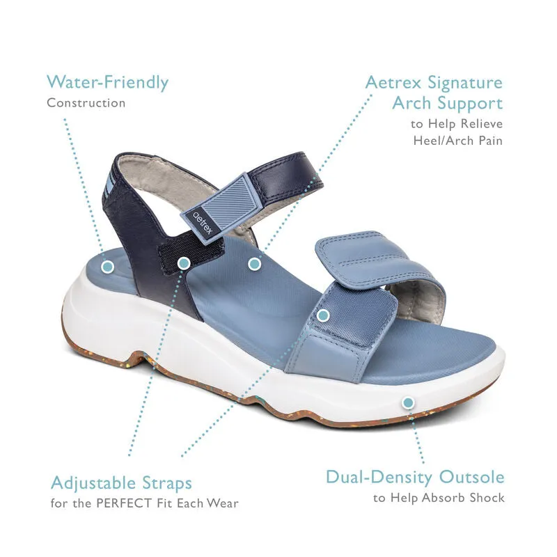 WOMEN'S AETREX WHIT SPORT SANDAL | CAMEL