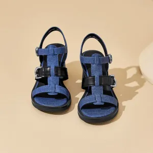 Women's Denim Strap Sandals