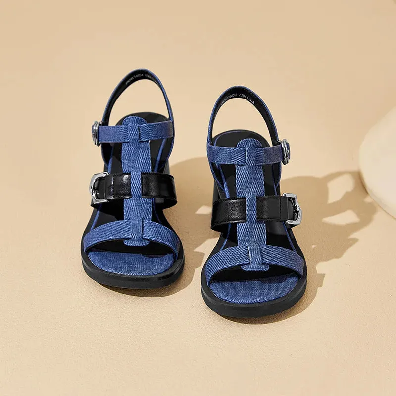 Women's Denim Strap Sandals