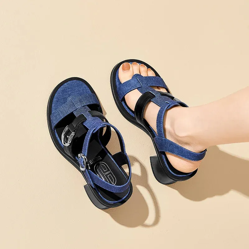 Women's Denim Strap Sandals